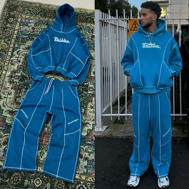 Men's Clothing New winter men's street hip hop loose casual sports trend 2024 hooded sweatshirt suit_voghion.com