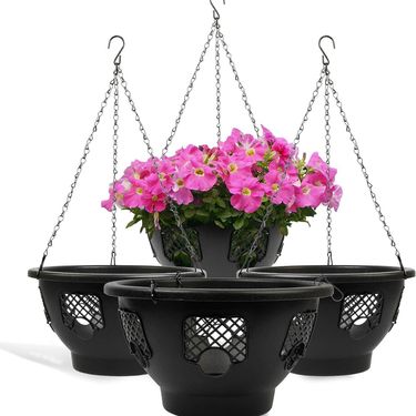 Home Furniture plastic gardening planting basket flower pot hanging basket flower basket Hanging Basket_voghion.com