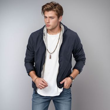 2025 Spring Summer New Export Coat Men's Solid Color Zipper Reversible Skin Jacket Sun Protection_mkmklike.com
