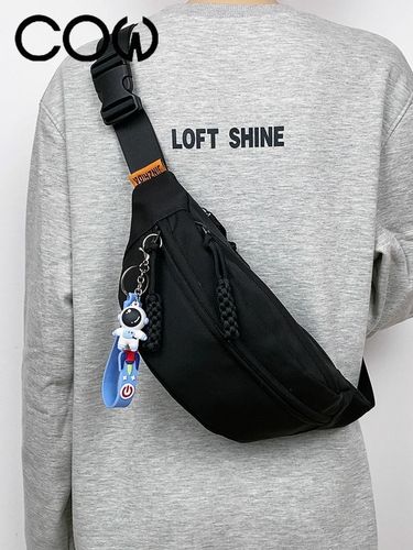 COW INS Japanese Chest Unisex Simple Casual Solid Color Small Backpack Single Shoulder Harajuku Style Crossbody Bag_voghion.com