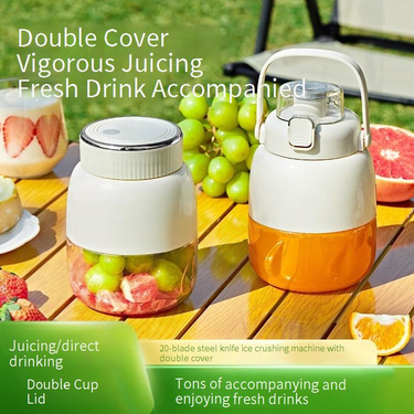 Portable Electric Juicer Blender - 800ml Large Capacity, USB Rechargeable, Single Blade, 18000 RPM, Food-Grade PC Material, Ideal For Students_voghion.com