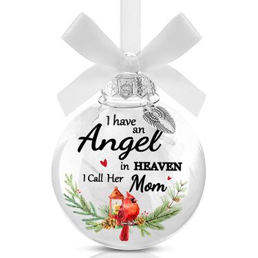 Christmas Feather Commemorative Ball Christmas Gift Bow to Commemorate Relatives_voghion.com