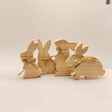 Easter Crafts Wooden Rabbit Desktop Ornaments Creative Nordic Style Home Holiday Decorations_voghion.com