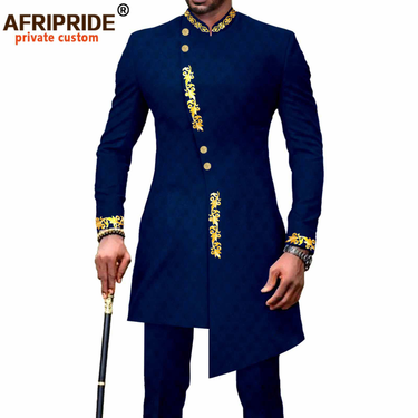 Men's clothing African men slim two piece set_voghion.com