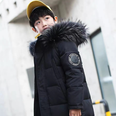 Children's Clothing Boys' Down Jacket Thickened Medium And Large Children New Children's Medium And Long Style Winter Boys' Style Jacket Wholesale_voghion.com