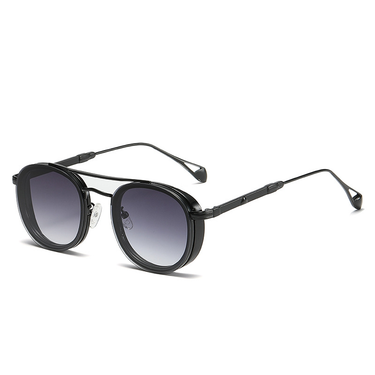 Retro Oval Frame Sunglasses Men's Side Bag Small Frame Sunglasses Women's Fashion Cross-border Glasses_voghion.com