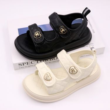 2024 Summer New Little Girls' Velcro Middle School Non slip Boys' Beach Sandals Soft Sole_voghion.com