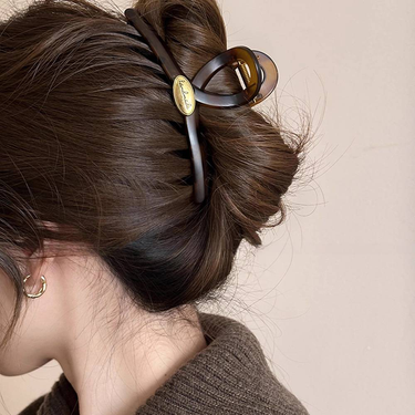 Bilandi Elegant Resin Matte Grab Clip Large Acetate Hair Clip Hair Pins For Women Girl Hair Accessories Hair Style Make_voghion.com