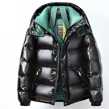 Men's Clothing Bright Coat Jacket Men's Short Winter Couple Hooded Thick Warm Jacket_voghion.com