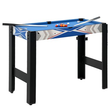 SPORTNOW 5-in-1 Multi Game Table For Kids – Billiard, Table Tennis, Hockey, Basketball, Archery With Accessories, Made Of MDF And Plastic, Blue_voghion.com
