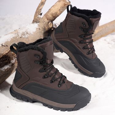 Anti-slip, Cold-Resistant High-Top Men's Boots Cotton-Lined Warmth Versatile_voghion.com