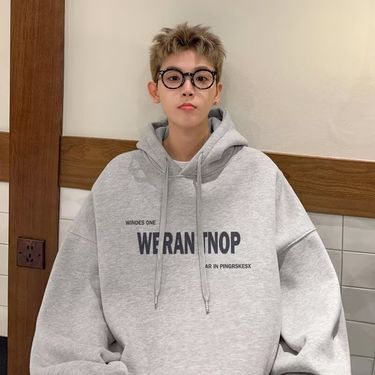 American Style Hooded Fleece Sweatshirt Men, Oversized Thick Jacket For Autumn And Winter, Trendy Brand Couple Hoodie_voghion.com