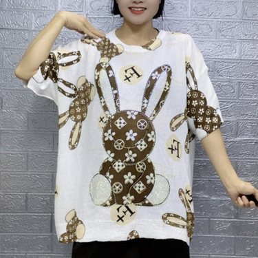 Women's summer new loose T-shirt tops ins trend_voghion.com