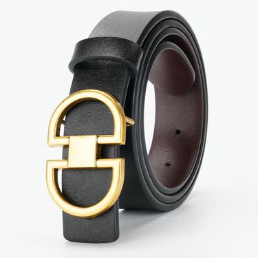 Women's genuine leaher, smooh buckle, slim bel, fashionable jeans, casual pans, dress, decoraive skir, women's_voghion.com