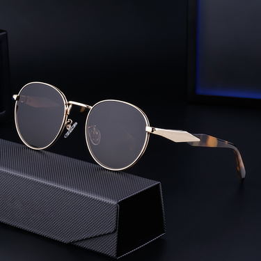 Fashion Round Frame Women, Trendy And High-end Metal For Men, Sunglasses_voghion.com