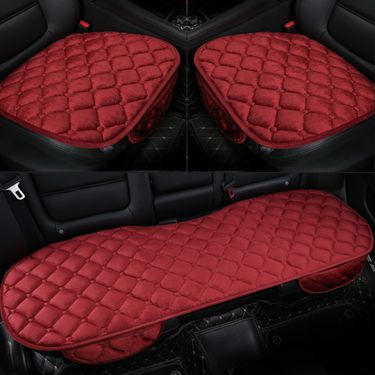 plush car seat cushion three-piece single-piece winter warm single square cushion wholesale car interior beauty supplies_voghion.com