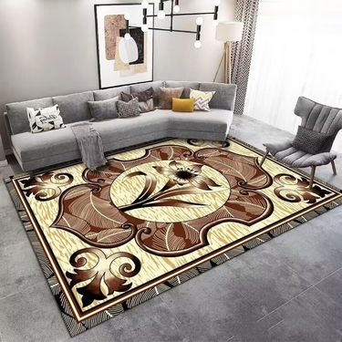 A26New Gold Diamond Velvet Living Room Carpet Gilt Simple Light Luxury Coffee Table Sofa Blanket Bedroom Blanket Study Blanket (Size: 100*150)_voghion.com
