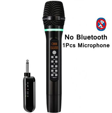 Professional UHF Wireless Microphone Handheld Bluetooth Karaoke Microphone Recording Studio Home Party Singing for Car Speaker_voghion.com