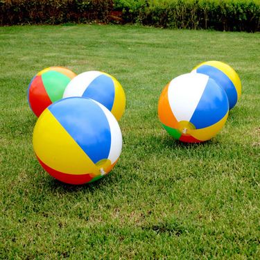 Sijiali 23cm Colorful Inflatable Beach Ball Swimming Pool Holiday Game Summer Kids Toy_voghion.com