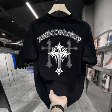 2025 summer loose men and women pullover 100% cotton short sleeve T-shirt_voghion.com