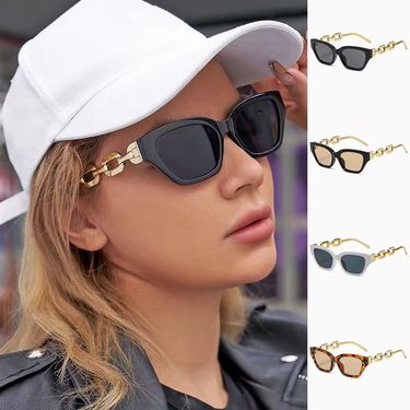 VOOTHOST New Fashion Cat Eye Sunglasses Women Vintage Brand Designer Glasses Black Sun Glasses Female UV400 Golden Eyewear F0069_voghion.com