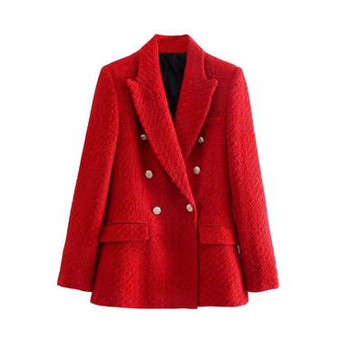 Women Tailoring Blazer Veet Blazer Coat Long Sleeve Female Outerwear Chic Veste Suits Korean Women's Clothes Large Size_voghion.com