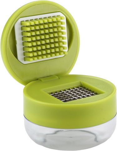 2-in-1 Garlic Press - Meat Grinder | With Peeler Brush | Professional Grade | Rust-Proof_voghion.com