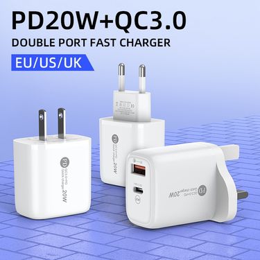 Dual Port Super Fast Charging AU US UK PD Charger_voghion.com
