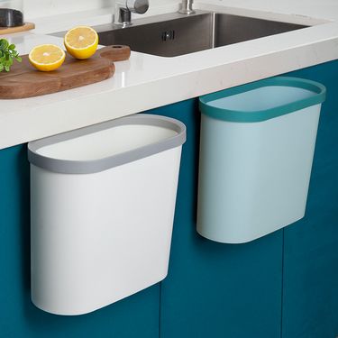 Waste Bins Hanging Trash Can Kitchen Cabinet Door Type Household Uncovered Plastic_voghion.com
