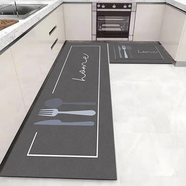 Carpet 1PCS Crystal Velvet Kitchen Mat Non-slip Oil-proof Wipe Non-Washable Waterproof Dirt And Oil Resistant Household Use_voghion.com