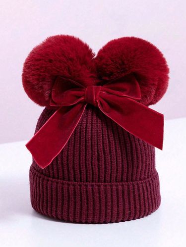 1pc Baby Hat, Cute Korean Style Knitted Earflap Hat For Boys And Girls, Winter Warm Cap For Infant And Toddler 5-24 Months_voghion.com