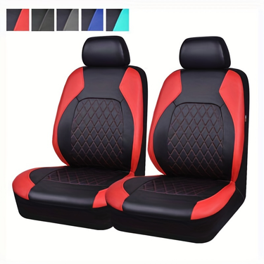 Seat Covers Upgrade Your Car Interior 4Pcs/Set Quilted Leather Thread Pressing Airbag Compatible Breathable Seat Covers_voghion.com