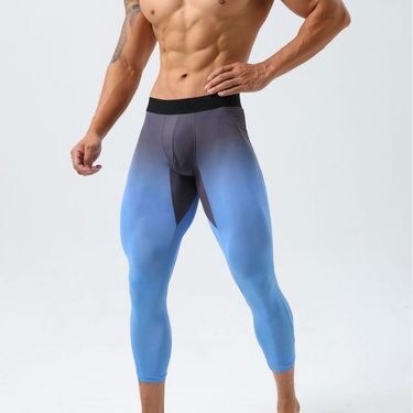 Men's Clothing Fitness Sports Pants Tights Three Quarter Pants High Elastic Nylon Fitness Pants_voghion.com