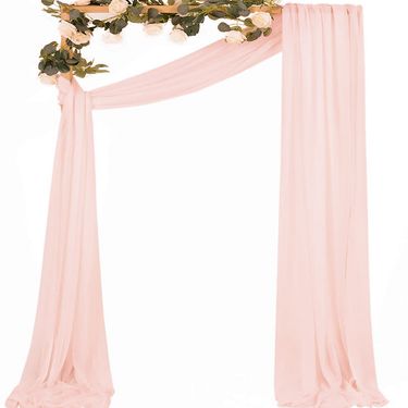 6/10M Chiffon Fabric Drapes For Wedding Arch Ceremony Reception Decorations Sheer Fabric Curtains For Party Stage Bridal Shower_voghion.com
