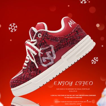 Bread shoes Men's shoes Men's fashion shoes Red sneakers for men and women_voghion.com