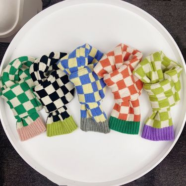 DIY Cat Dog Warm Scarf Pet Warmer Yorkshire Knitted Winter Plaid Thickened Neck Cover Bib_voghion.com