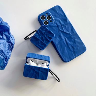 Suitable for 3 protective covers, folded Klein Blue airpods wireless Bluetooth earphones, silicone soft shell Pods4, 3rd_voghion.com