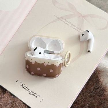 Fall/Winter Ins Powder Brown Polka Dot Is Suitable For AirPods 1st/2nd Generation Earphone Cases, Wireless Bluetooth, Apple 3rd/4th Generation Pro3._voghion.com