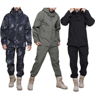 Men's Hiking Army Men Military Jackets Airsoft Camping Tactical Jacket Pants Soft Shell Waterproof Hunting Suit_voghion.com