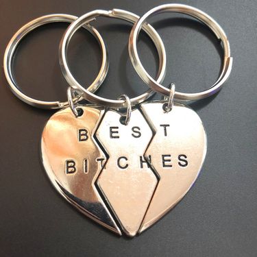 3-piece heartbreak eternity keychain keychain gift for best friend new fashion jewelry wholesale_voghion.com