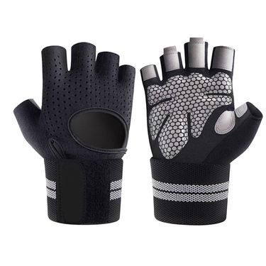 Premium Adult Weightlifting Fitness Wrist Guard Protective Half-Finger Gloves Outdoor Sports Dumbbell Exercise Non-Slip_voghion.com