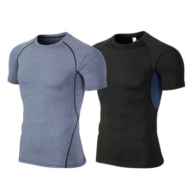 Men's Clothing Fitness Clothes Gym Sports Short Sleeved Running Quick Drying Clothes Football And Basketball Clothes Tights Training Clothes_voghion.com