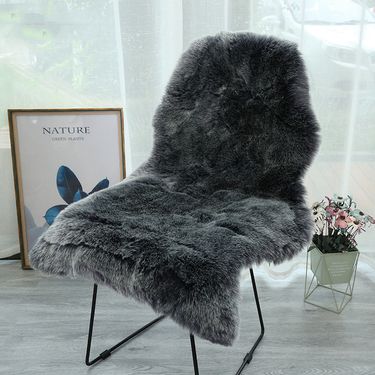 New Solid Color Imitation Wool Carpet Sofa Cushion Chair Cushion Bedroom Living Room Bay Window Mat Mat Sheepskin Mat (size: 60*90cm)_voghion.com
