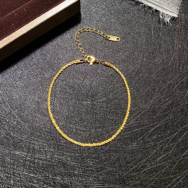 Gypsophila Starry Sky Sparklg Titanium Steel Anklet Light Luxury Niche Mimalist Sexy High-end Foot Jewelry Ankle_voghion.com