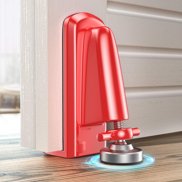 Door Stopper Security - Portable Door Jammer For Travel Security Anti-Theft, Apartment Hotel Door Lock - Protect Homeowners And Children, Female Safety Self-Defense Locking Device (Red)_voghion.com