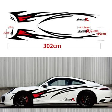 for Cars Personalized Bold Flame Decals Full Body Scratch Cover Stickers Waterproof Car Decoration_voghion.com
