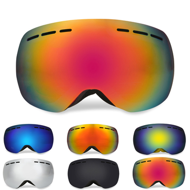 New bezel-free large spherical double-layer durable anti-fog outdoor ski goggles_voghion.com