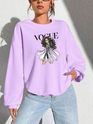Autumn and Winter New Women's Clothing Girls Sense of Fashion Fun Round Neck Long Sleeve Hoodie_viptrois.com