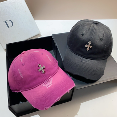 Cross Hole Washed Cotton Baseball Korean Edition Personalized Trendy Brand High Quality Duck Tongue Outdoor Leisure Hat_voghion.com