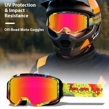 Motorcycle Goggles For Adults – UV Protection, Anti-Fog, Interchangeable Lenses – Off-Road, Motocross, ATV Riding – Lightweight & Durable PC Frame_voghion.com